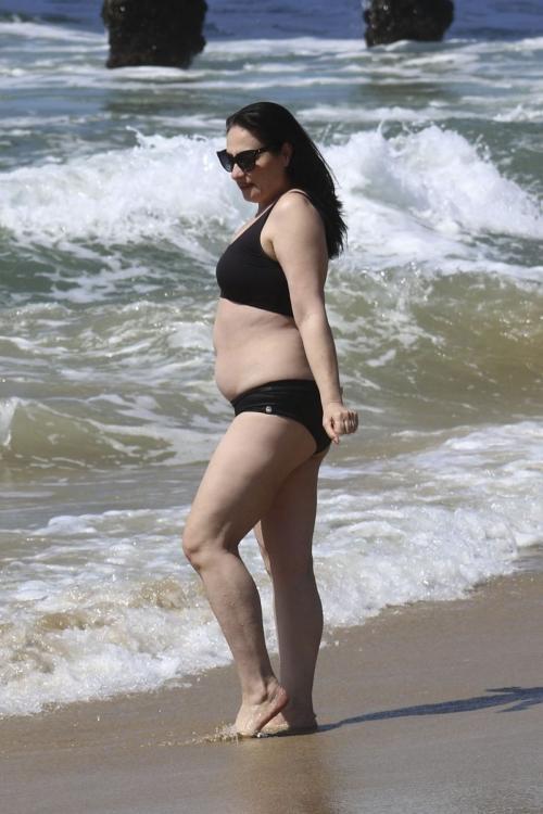 Elizabeth Regal in Black Bikini at Hermosa Beach, March 2025 8