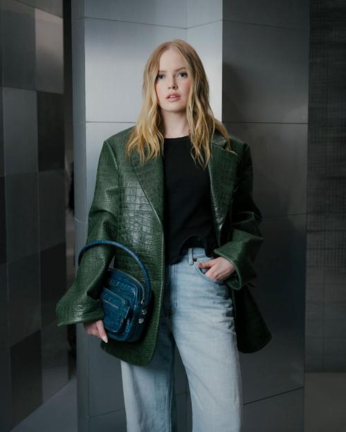 Ellie Bamber at Acne Studios Womenswear F/W 25-26 Show, Paris, March 2025 1