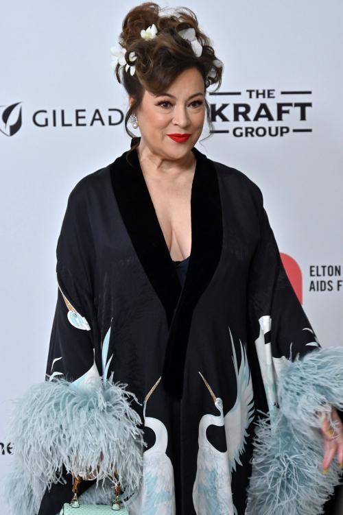 Jennifer Tilly at Elton John AIDS Foundation Viewing Party, LA, March 2025