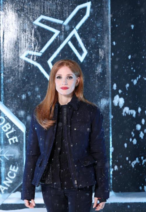 Jessica Chastain at Moncler Grenoble Fall/Winter Show, March 2025