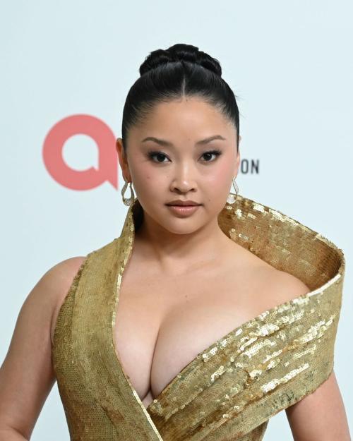 Lana Condor at Elton John AIDS Foundation