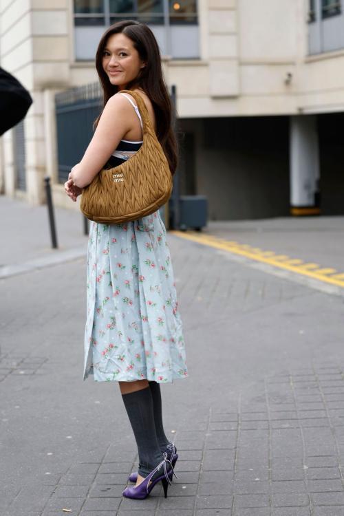 Lily Chee at Miu Miu Fall Show at Paris Fashion Week, March 2025