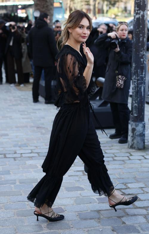 Lily James at Chloe Fashion Show in Paris, March 2025 2