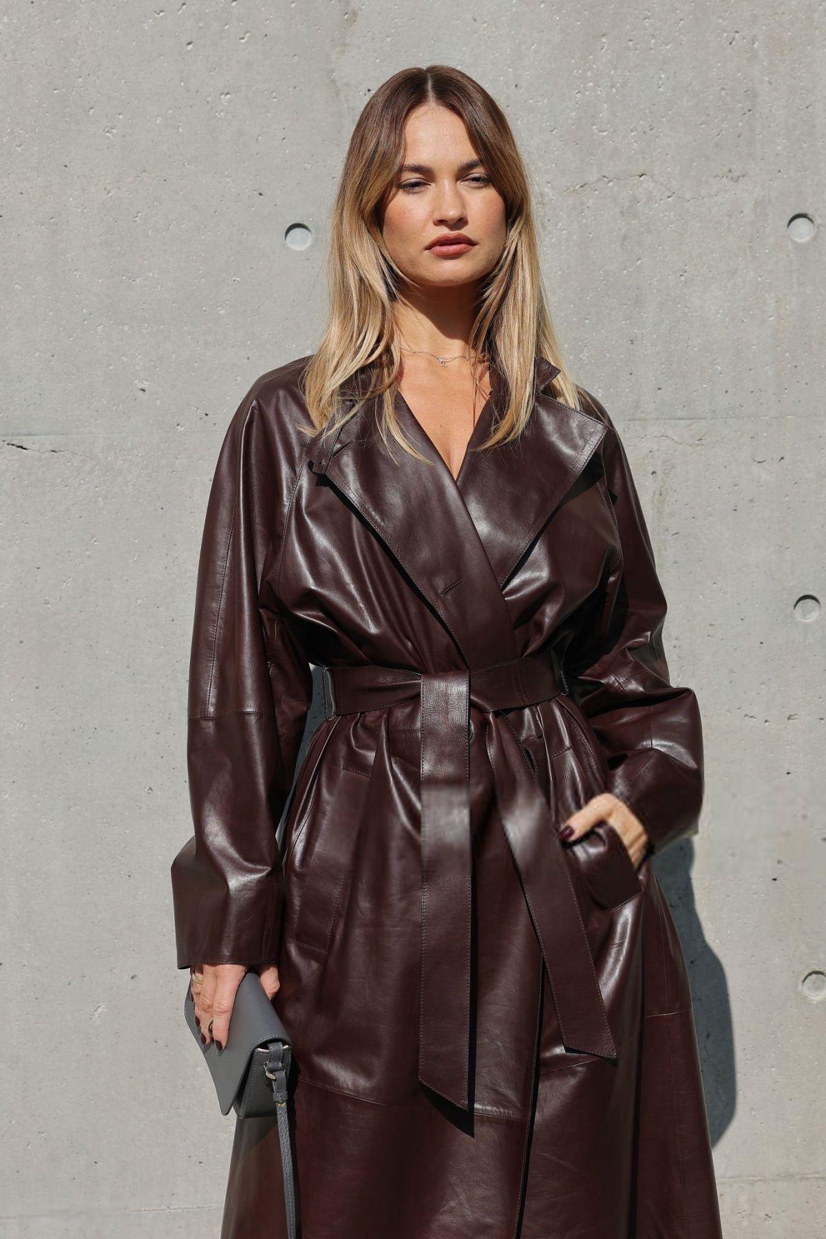 Lily James at Giorgio Armani Show, Milan Fashion Week, March 2025