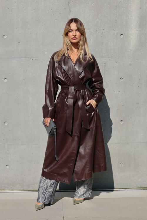 Lily James at Giorgio Armani Show, Milan Fashion Week, March 2025 2