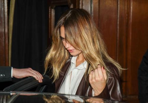 Lily James Leaves a Restaurant in Paris, March 2025 3