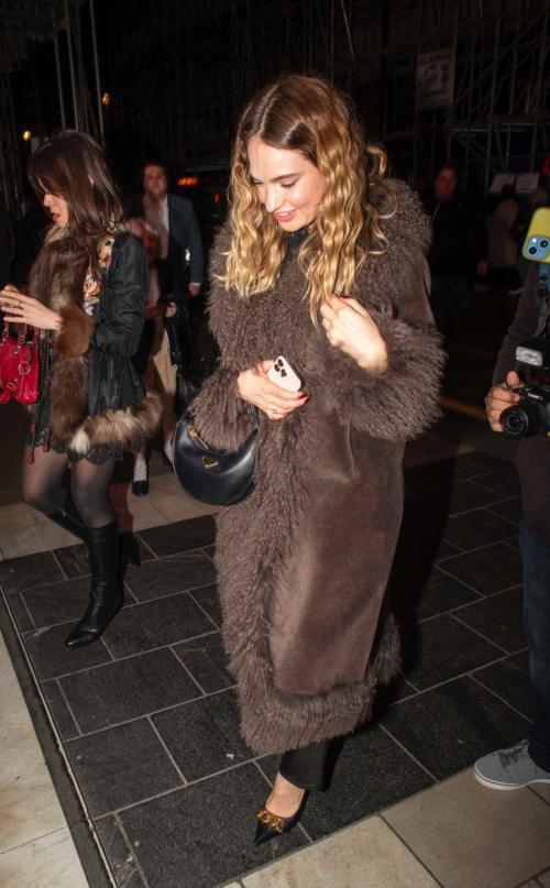 Lily James Leaves an Elton John Concert in London, March 2025