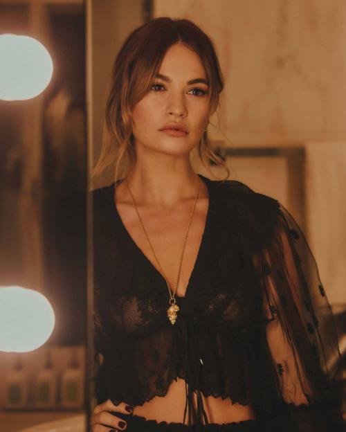 Lily James Paris Fashion Week Photoshoot, March 2024