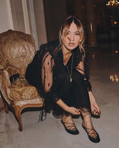 Lily James Paris Fashion Week Photoshoot, March 2024 10