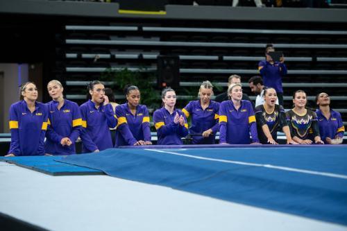 Olivia Dunne at Purple and Gold Podium Challenge, Baton Rouge, February 2025 1