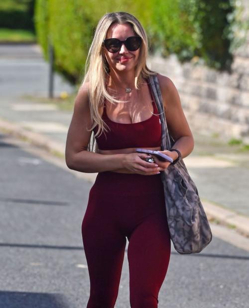 Samantha Kenny Leaves a Pilates Class in Liverpool, March 2025