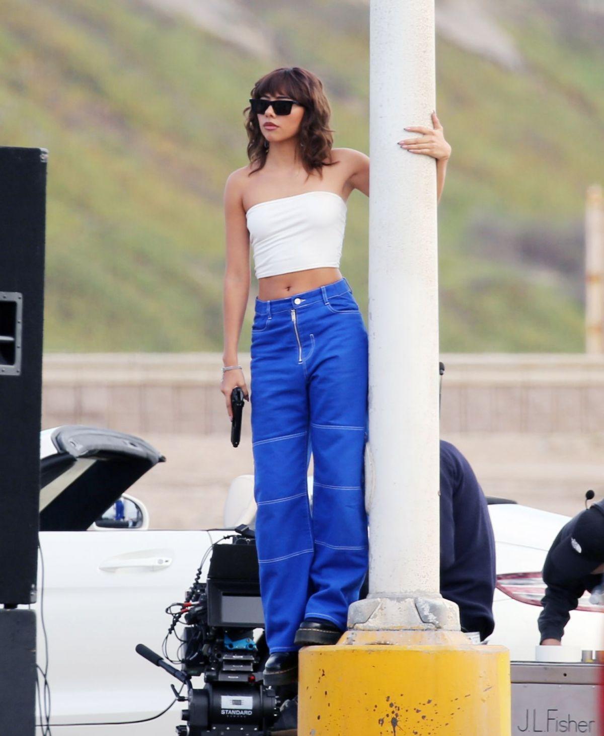 Xochitl Gomez on the Set of a Music Video in Los Angeles, February 2025