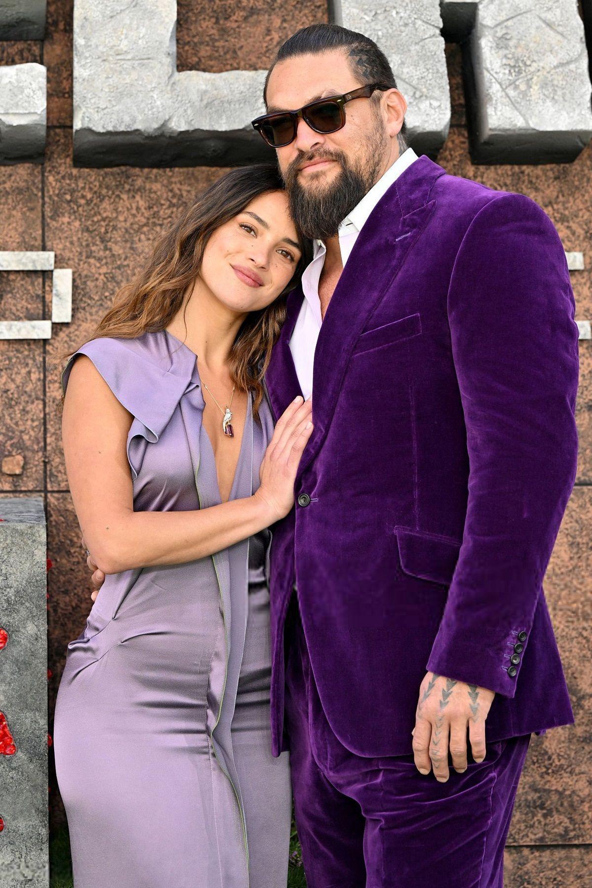 Adria Arjona and Jason Momoa at Minecraft Movie Premiere, March 2025
