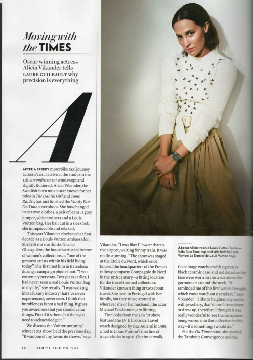 Alicia Vikander in Vanity Fair On Time, Spring 2025 2
