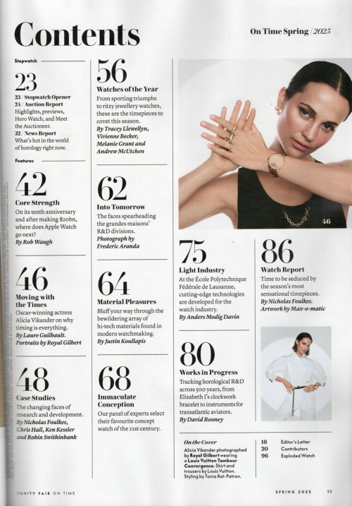 Alicia Vikander in Vanity Fair On Time, Spring 2025 3
