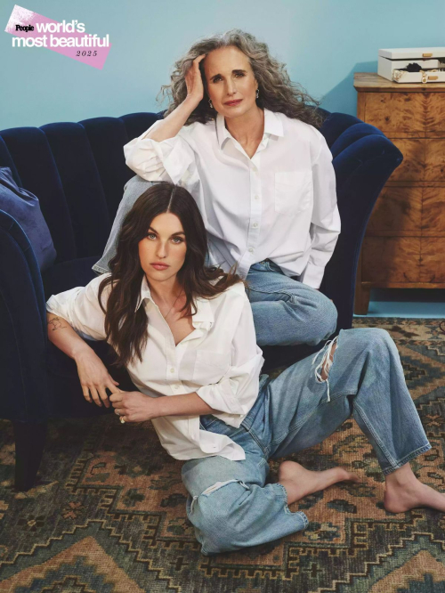 Andie MacDowell and Rainey Qualley for People