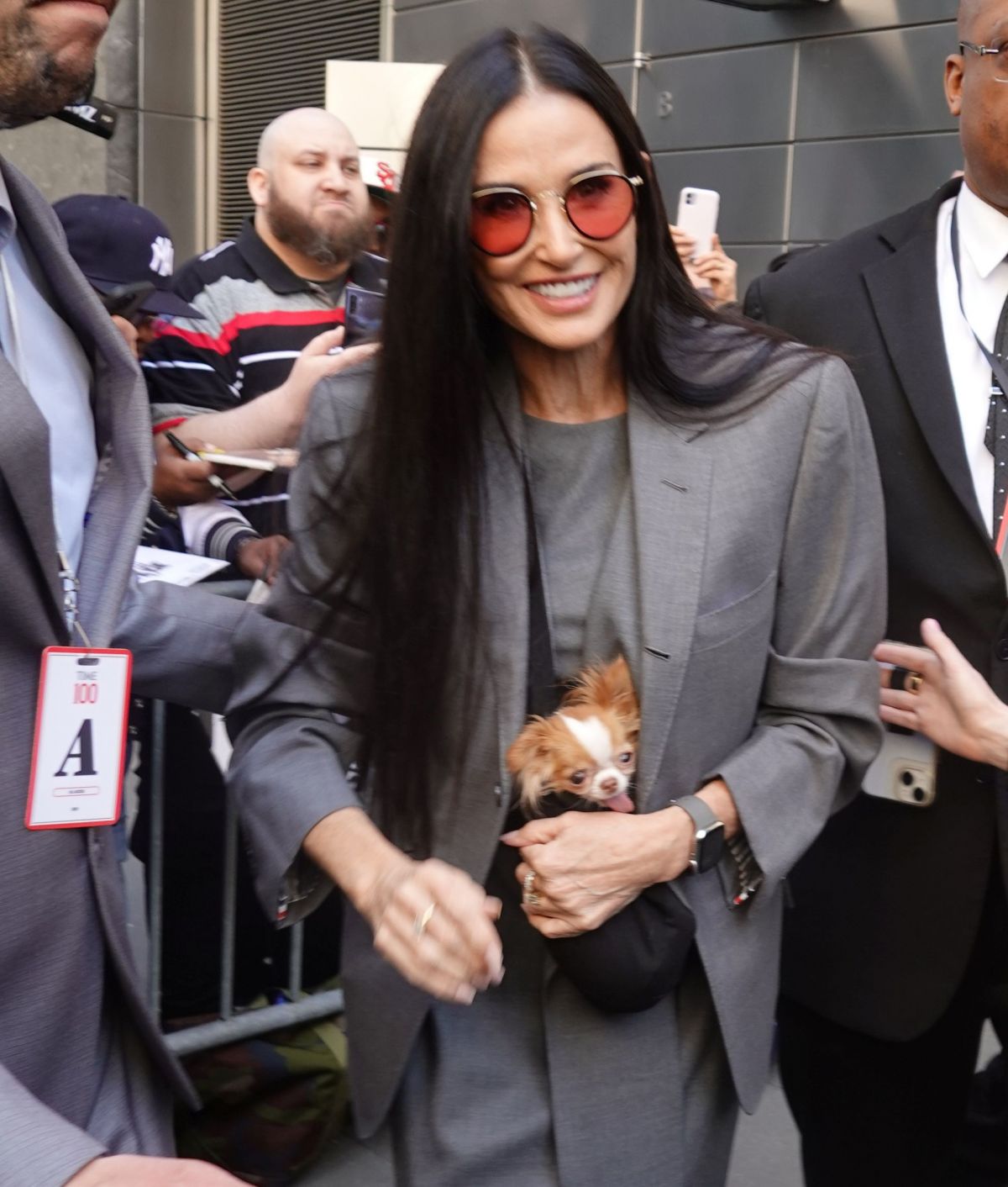 Demi Moore arrives at Time 100 Event New York City, April 2025