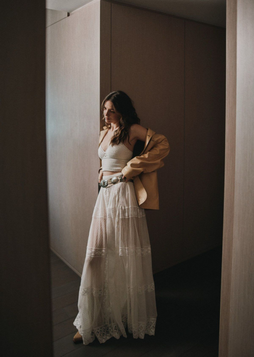 Ella Hunt at Ralph Lauren show Harpers Bazaar, April 2025 10