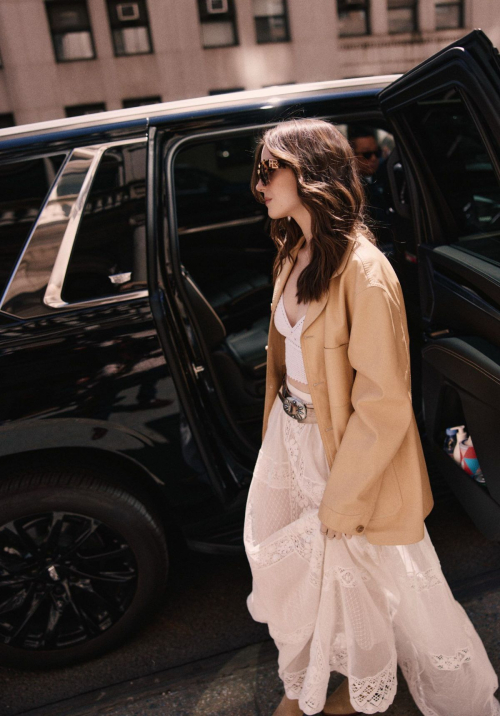 Ella Hunt at Ralph Lauren show Harpers Bazaar, April 2025 6