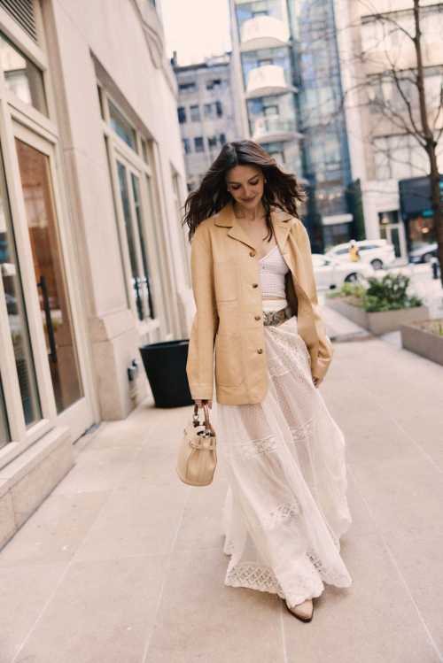 Ella Hunt at Ralph Lauren show Harpers Bazaar, April 2025 7