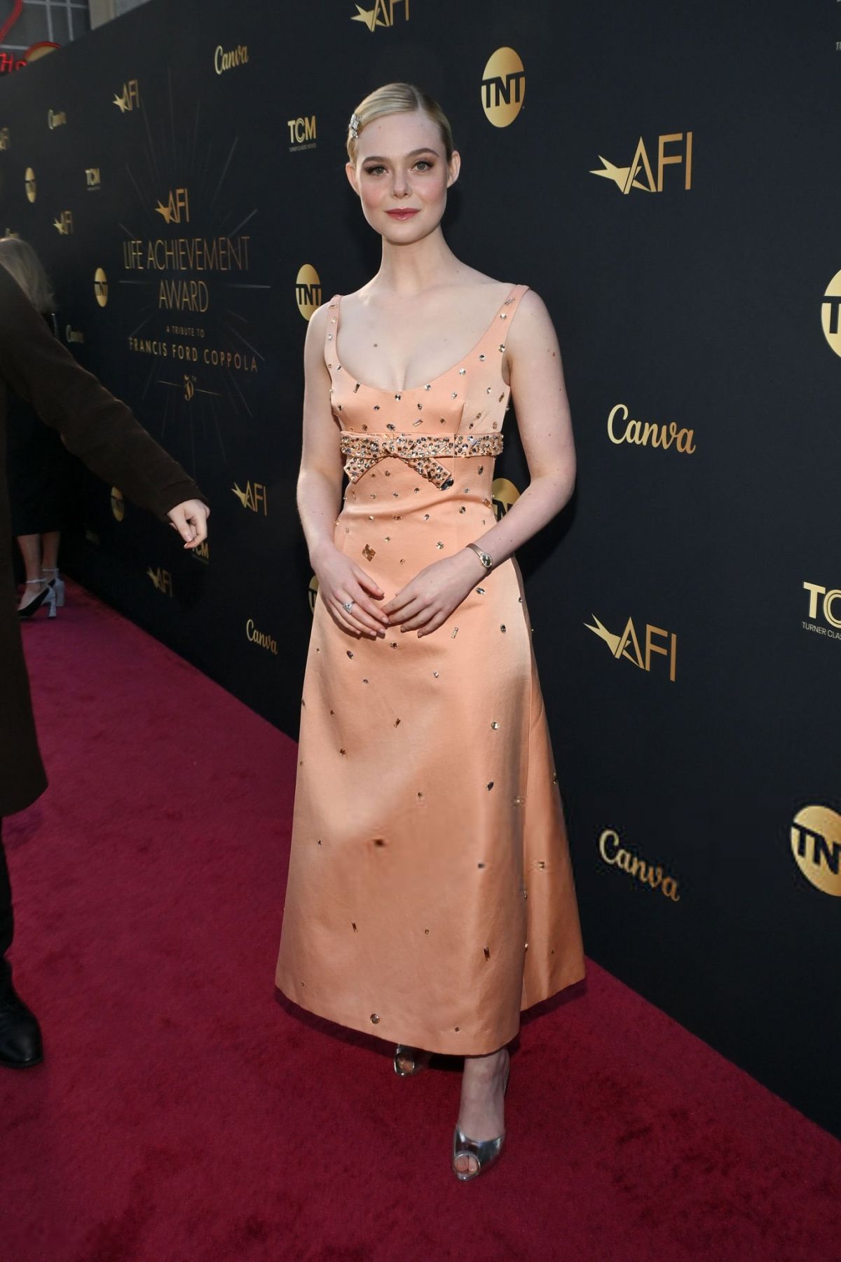 Elle Fanning at AFI Life Achievement Award Ceremony in Hollywood, April 2025