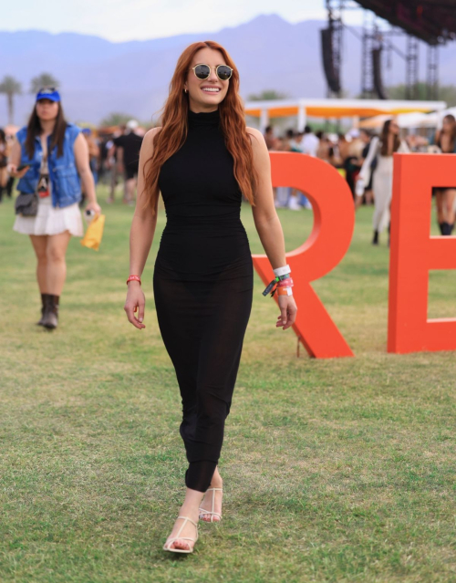 Emma Roberts Arrives at Revolve Festival, April 2025