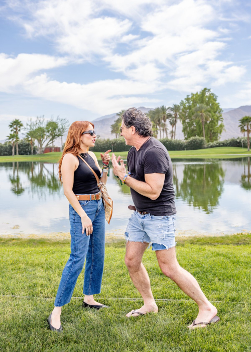Emma Roberts joins Camp Poosh desert gathering, April 2025 6
