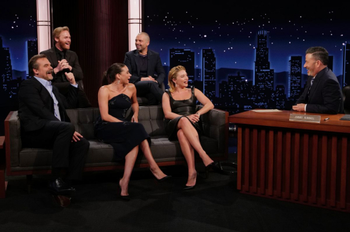 Florence Pugh and Hannah John-Kamen at Jimmy Kimmel Live, April 2025 3