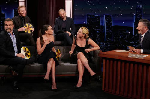 Florence Pugh and Hannah John-Kamen at Jimmy Kimmel Live, April 2025 6