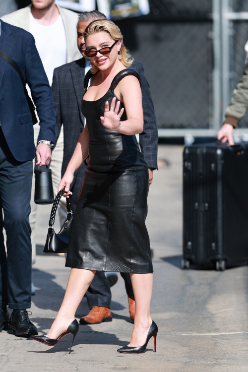 Florence Pugh Arrives at Jimmy Kimmel Live in Hollywood, April 2025 5