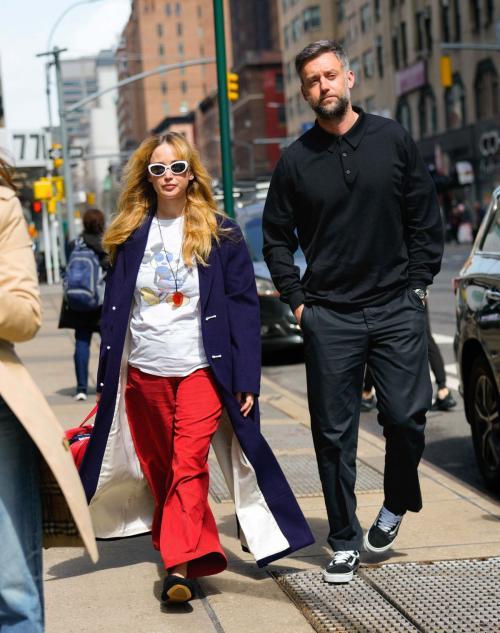 Jennifer Lawrence and Cooke Maroney in New York, March 2025