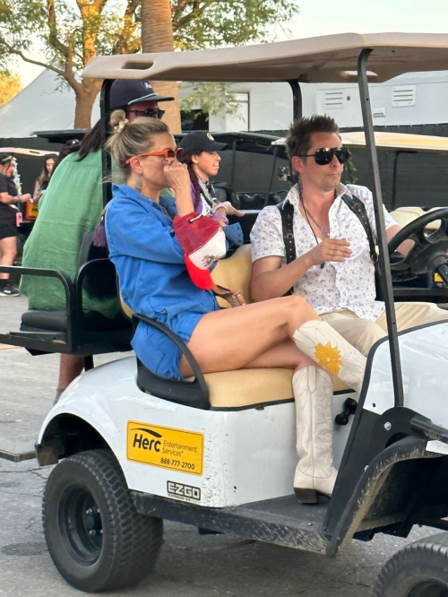 Kate Hudson on Golf Cart Ride at Coachella, April 2025