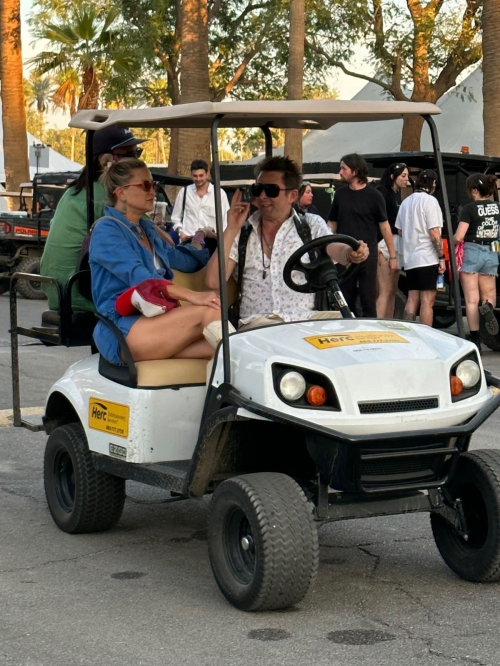 Kate Hudson on Golf Cart Ride at Coachella, April 2025 2