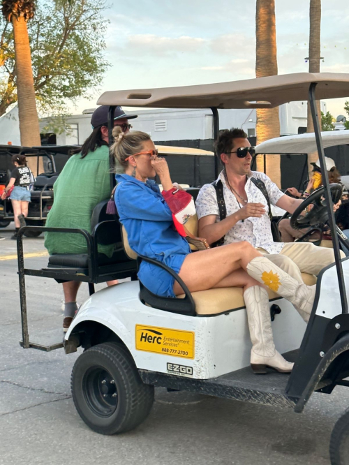 Kate Hudson on Golf Cart Ride at Coachella, April 2025 6