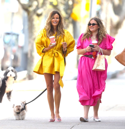Kelly Bensimon Out with Daughter and Dog in The Hamptons, April 2025