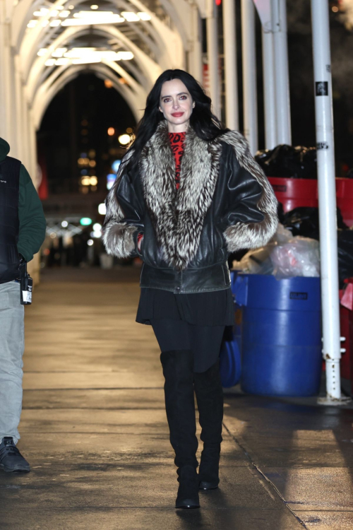 Krysten Ritter and Michael C. Hall on Dexter Set, April 2025 2
