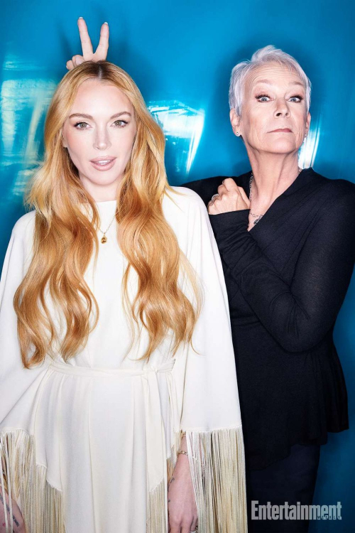 Lindsay Lohan and Jamie Lee Curtis for Entertainment Weekly, April 2025