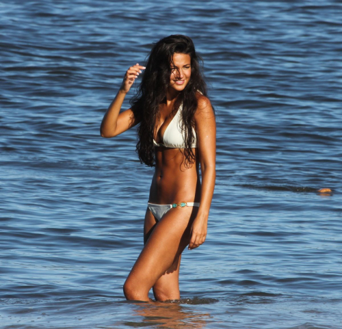 Michelle Keegan in White Bikini at Beach in St. Vincent, 2012 10