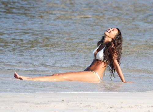 Michelle Keegan in White Bikini at Beach in St. Vincent, 2012 2