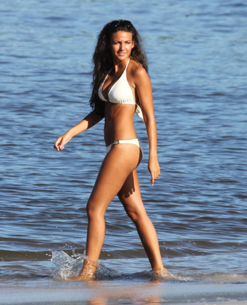 Michelle Keegan in White Bikini at Beach in St. Vincent, 2012 7