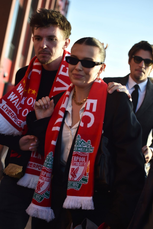 Millie Bobby Brown at Premier League Match, April 2025