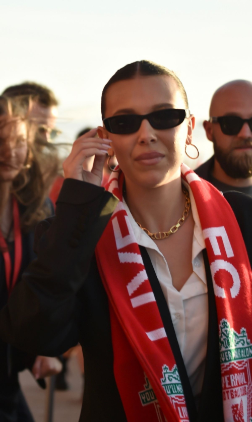Millie Bobby Brown at Premier League Match, April 2025 5