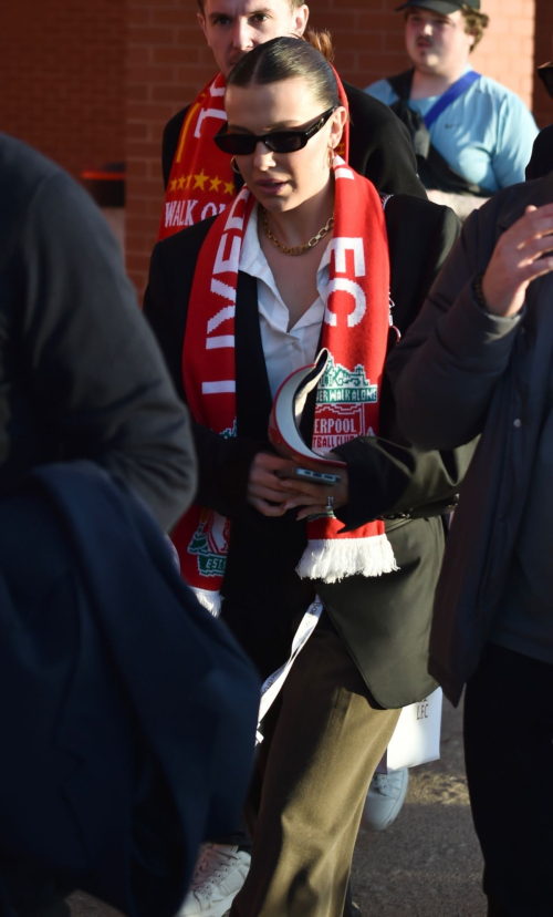 Millie Bobby Brown at Premier League Match, April 2025 6