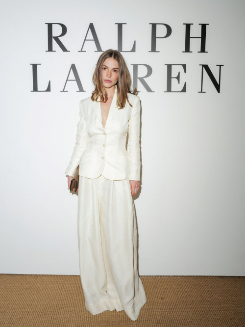 Sophia Roe at Ralph Lauren Fall 2025 Collection Show in New York, April 2025