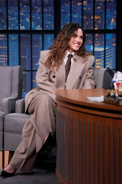 Adria Arjona at Late Night with Seth Meyers, May 2025