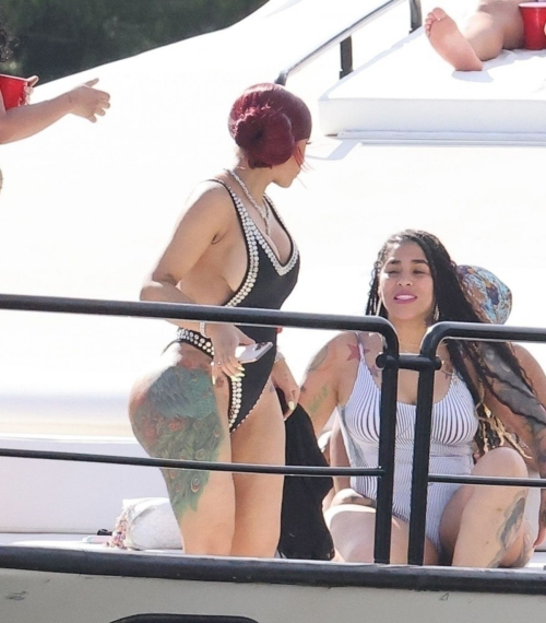 Cardi B in swimsuit on a yacht in Miami, May 2025 8