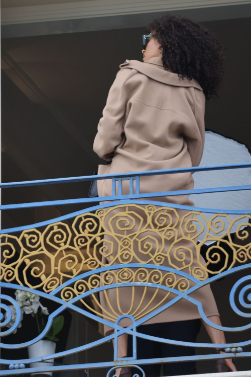 Cindy Bruna on Martinez Hotel Balcony, May 2025 6