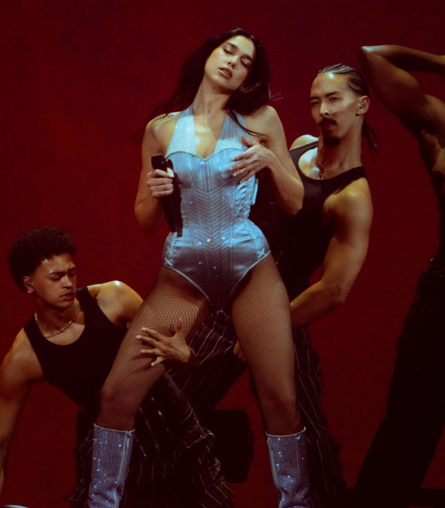 Dua Lipa Performing at Concert in Lyon, May 2025