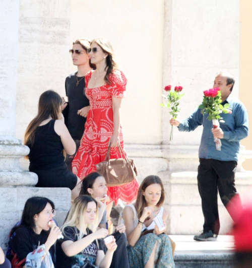 Elizabeth Hurley Out with Son in Rome, May 2025 1