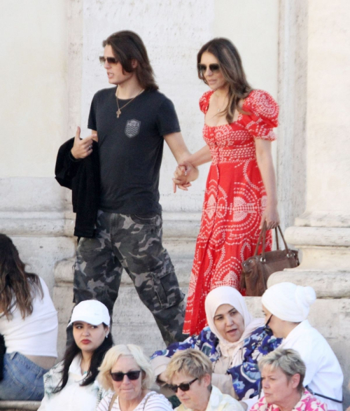 Elizabeth Hurley Out with Son in Rome, May 2025 2